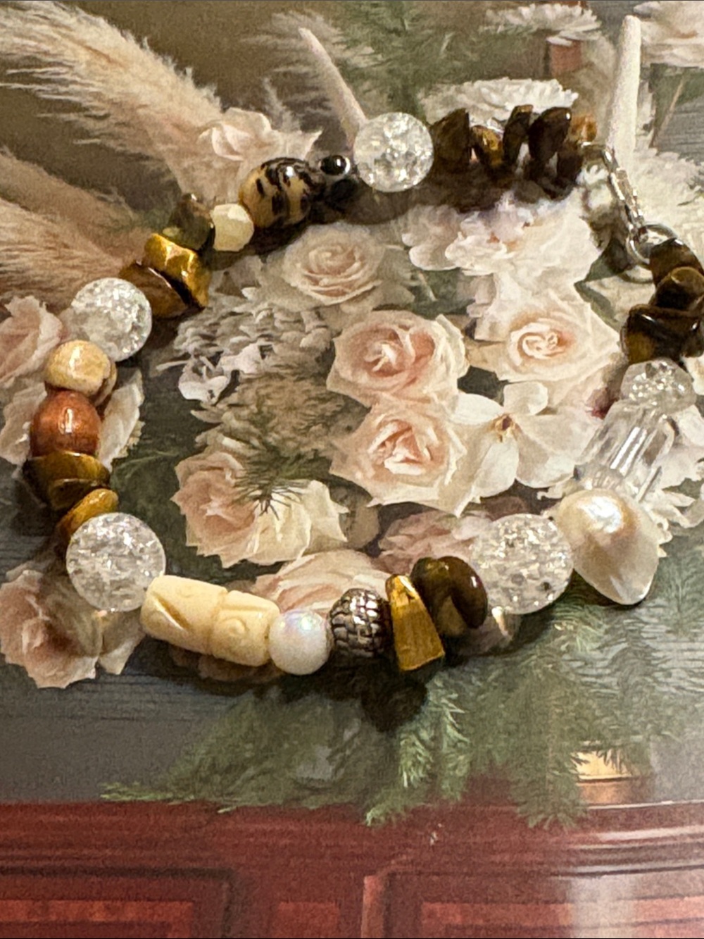 Artisan Neutral colored beaded bracelet